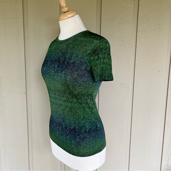 Kenzo Green Printed Top - Size M - Picture 2 of 10